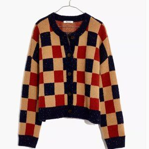 Madewell Colbourne Checkered Cardigan Sweater